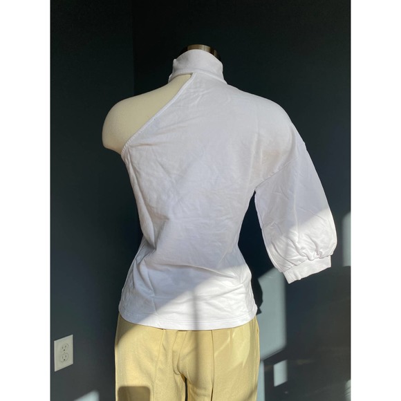 Bebe white one shoulder top, XS - Picture 7 of 11